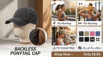 Style with the Women’s Retro Washed Backless Ponytail Baseball Cap