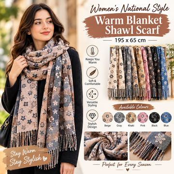 Women's Warm Blanket Shawl Scarf – Stylish & Cozy for Every Season