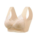 Women's Seamless Lace Wireless Ice Silk Bralette 15019