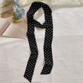 Women's Polka Dot Long Ribbon Scarf 150x4cm