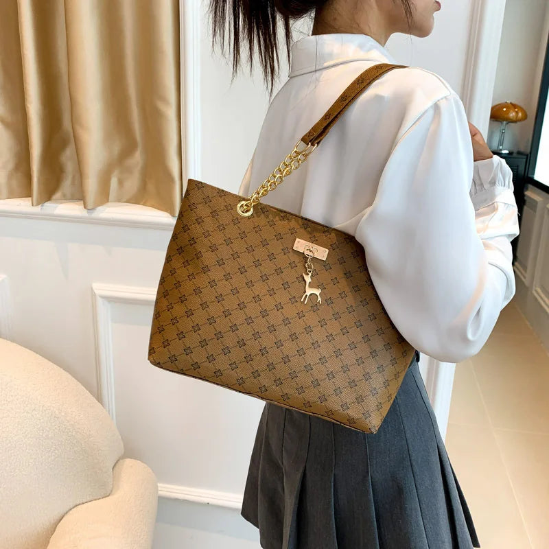 Women's Fashion Soft Leather Large Capacity Shoulder Tote Bag