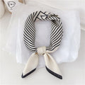 Women's Fashion Striped Small Square Scarf Headscarf