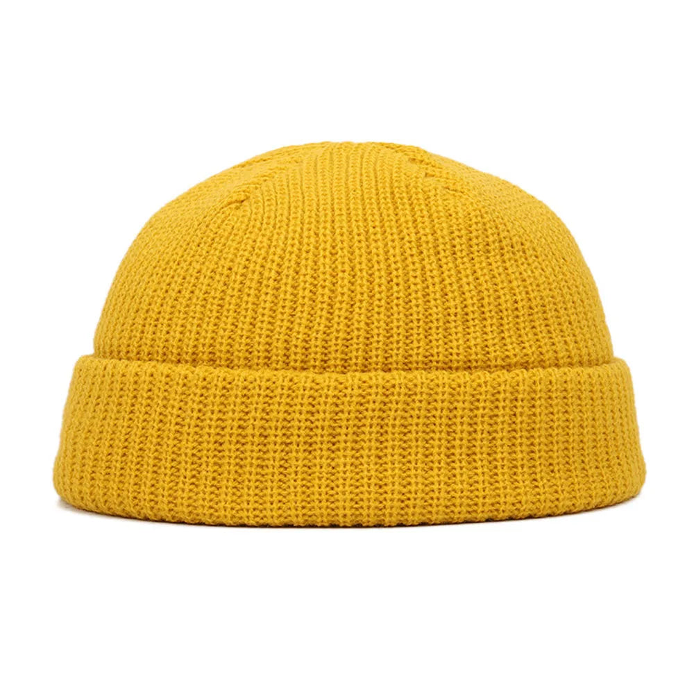 Unisex Solid Knitted Elastic Skull Beanie B0371