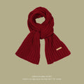 Unisex Winter Warm Knitted Solid Neckerchief Scarf 180x28cm