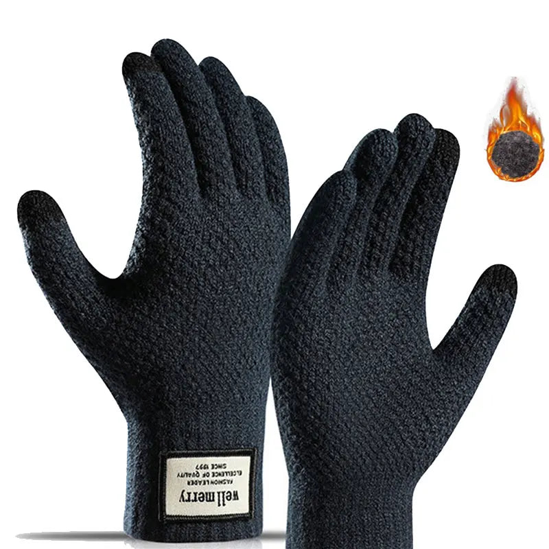 Men's Knitted Touchscreen Warm Winter Gloves