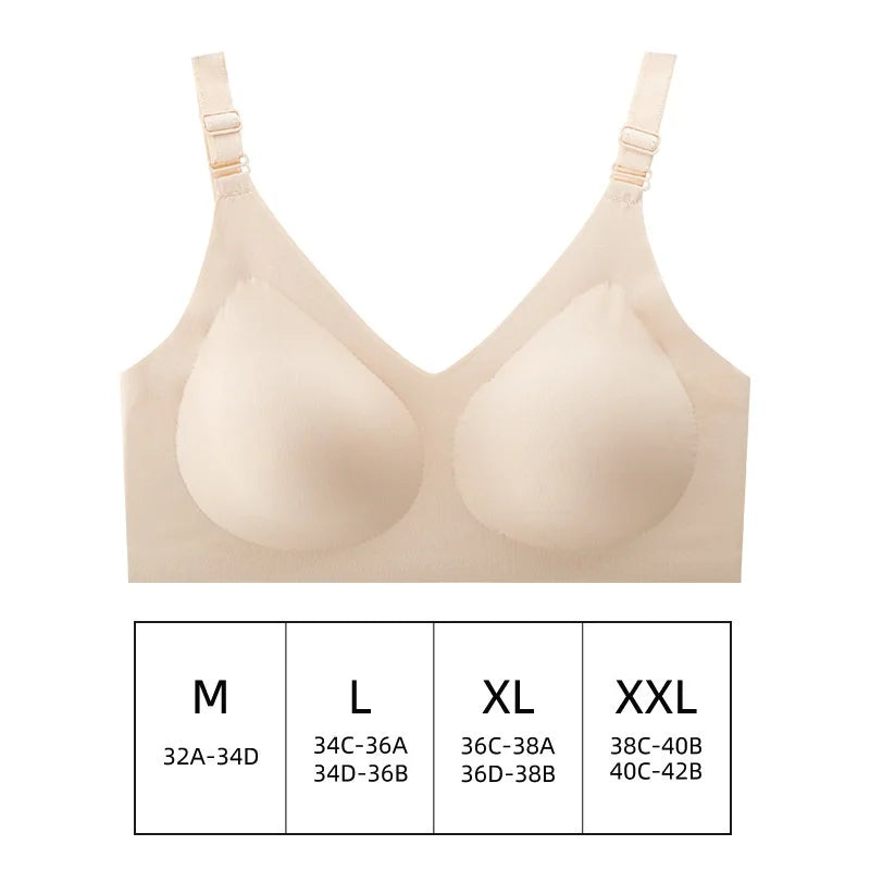 Women's Deep V Gather Seamless Wireless Bra