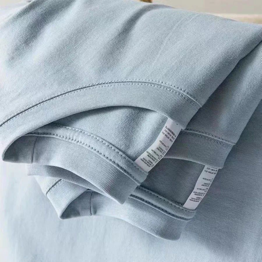 Unisex Solid 100% Cotton Loose Fit Short Sleeve T-Shirt