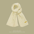 Unisex Winter Warm Knitted Solid Neckerchief Scarf 180x28cm