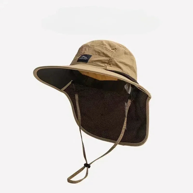 Unisex Wide Brim Neck Protection Outdoor Fishing Bucket Hat