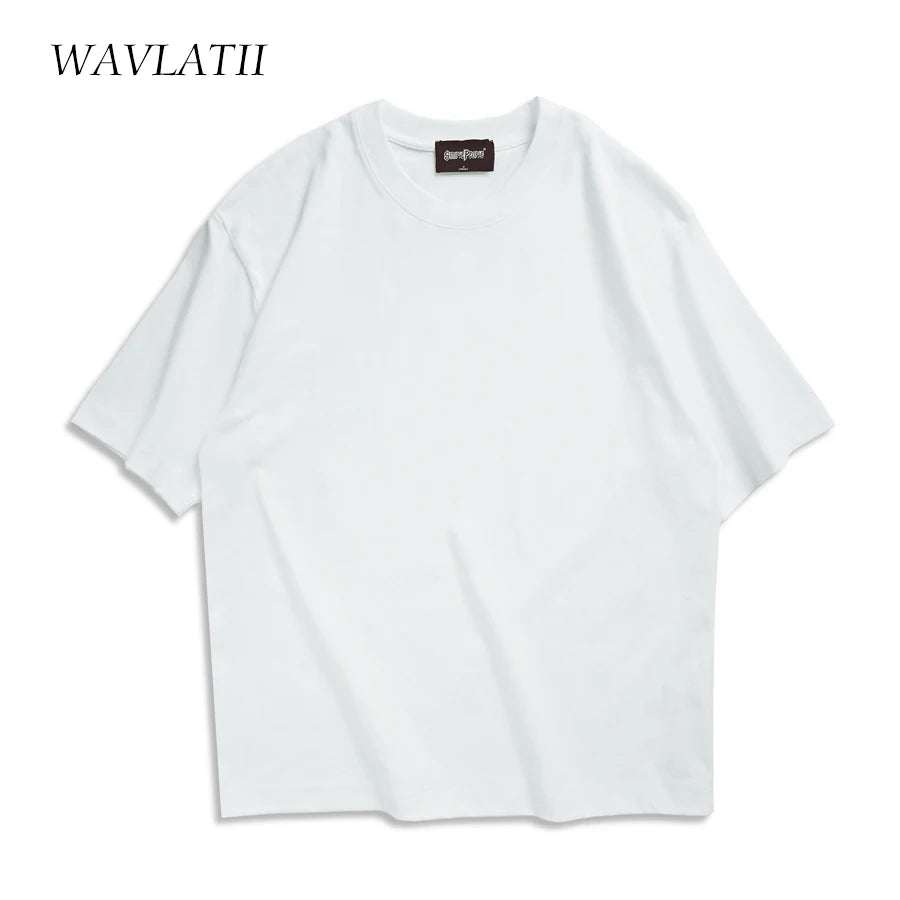 Unisex Solid Loose Fit Casual Short Sleeve T-Shirt