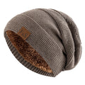 Unisex Thick Fur Lined Knitted Winter Beanie Cap F&S