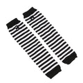 Unisex Striped Knitted Fingerless Long Winter Gloves