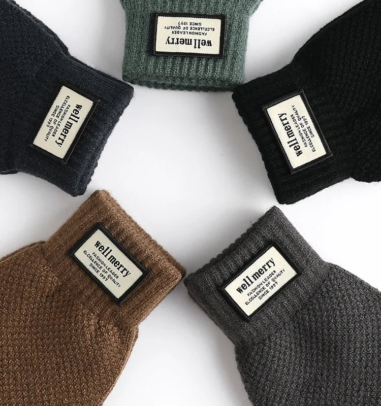 Men's Knitted Touchscreen Warm Winter Gloves