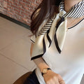 Women's Fashion Striped Small Square Scarf Headscarf