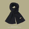 Unisex Winter Warm Knitted Solid Neckerchief Scarf 180x28cm