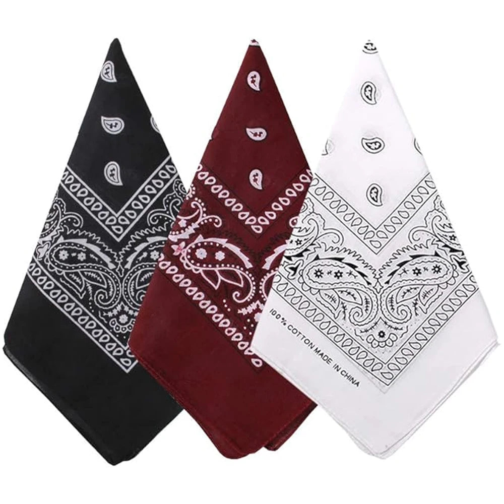 Unisex Paisley Square Headwear Bandana Scarf 54x54cm