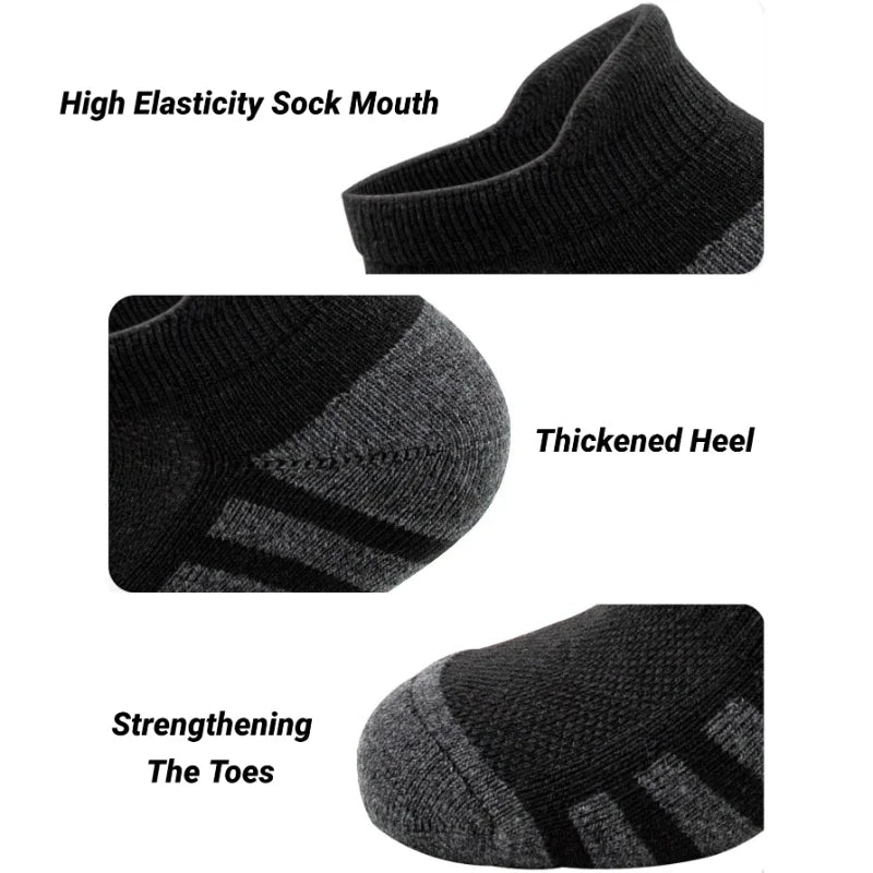 Unisex Cushioned Breathable Athletic Ankle Socks 3 Pairs