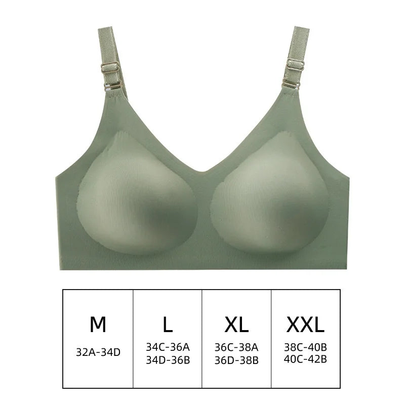 Women's Deep V Gather Seamless Wireless Bra