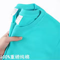 Unisex Solid 100% Cotton Loose Fit Short Sleeve T-Shirt