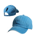 Women's Retro Washed Backless Ponytail Baseball Cap