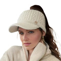 Women's Fashion Warm Knit Ponytail Beanie Cap