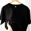 Unisex Solid 100% Cotton Loose Fit Short Sleeve T-Shirt