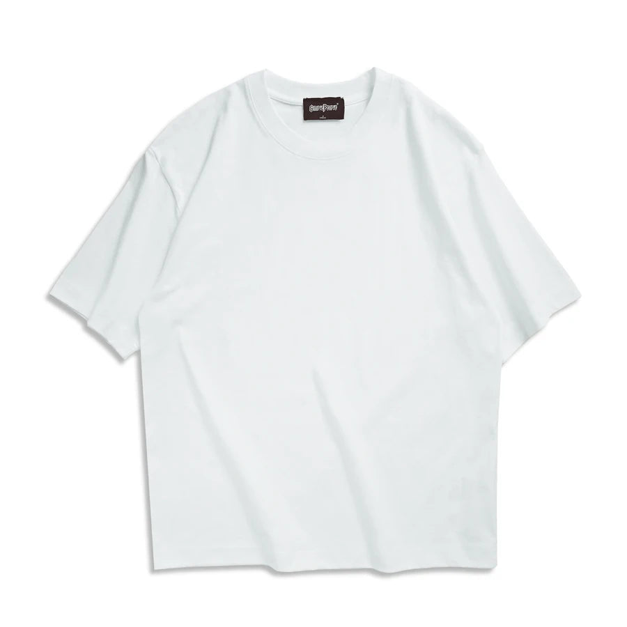 Unisex Solid Loose Fit Casual Short Sleeve T-Shirt