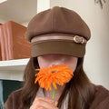 Women's Retro Warm Soft Fabric Painter Beret Cap