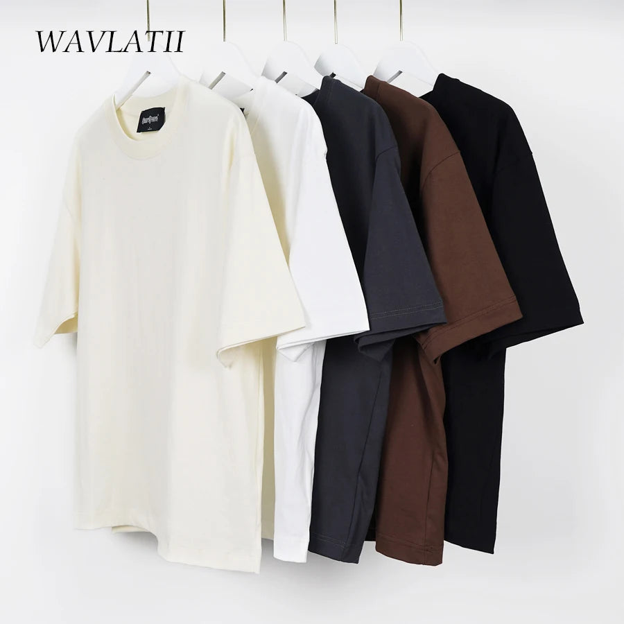 Unisex Solid Loose Fit Casual Short Sleeve T-Shirt