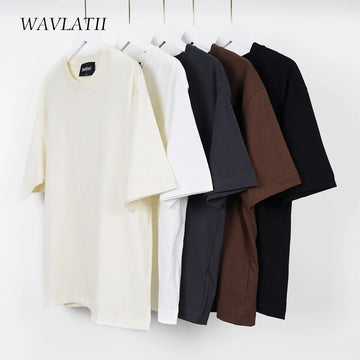 Unisex Solid Loose Fit Casual Short Sleeve T-Shirt