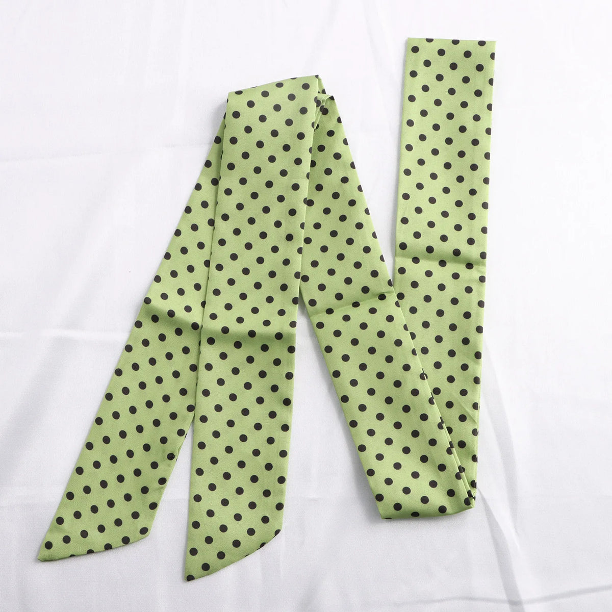 Women's Polka Dot Long Ribbon Scarf 150x4cm
