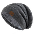 Unisex Thick Fur Lined Knitted Winter Beanie Cap F&S