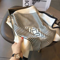 Women's Fashion Striped Small Square Scarf Headscarf