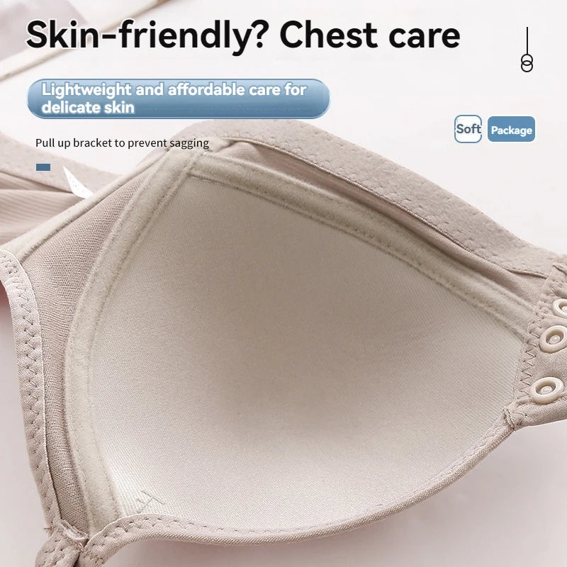 Women's Front Closure Seamless Push Up Bra