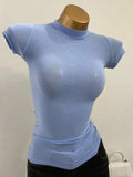 Women's Fashion Slim Fit Mock Neck Short Sleeve T-Shirt