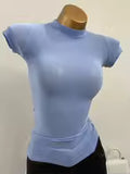 Women's Fashion Slim Fit Mock Neck Short Sleeve T-Shirt