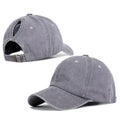 Women's Retro Washed Backless Ponytail Baseball Cap