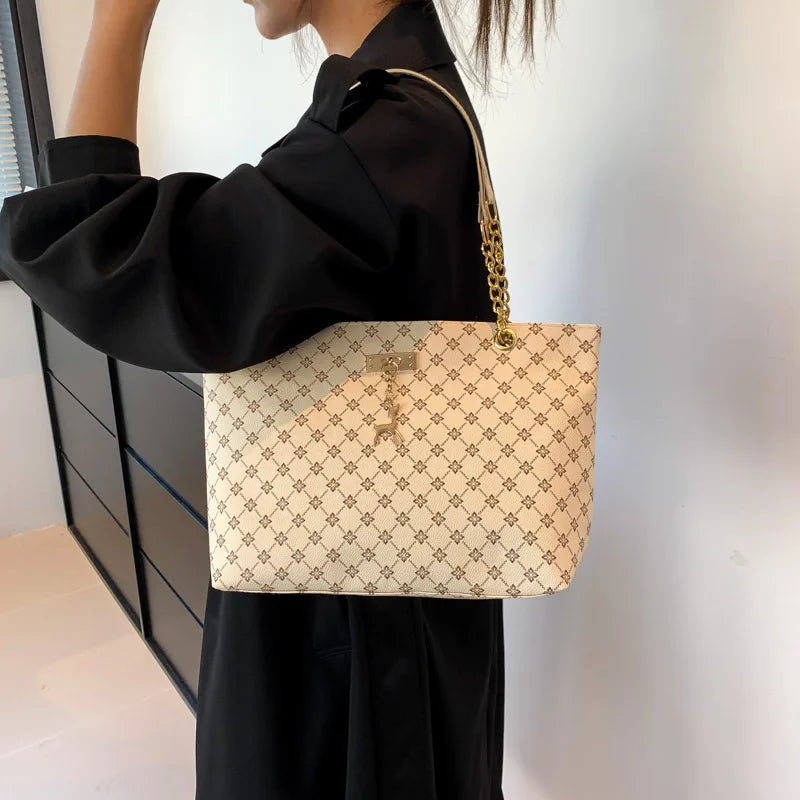 Women's Fashion Soft Leather Large Capacity Shoulder Tote Bag