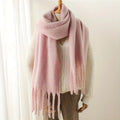 Unisex Winter Warm Knit Solid Color Long Scarf Shawl
