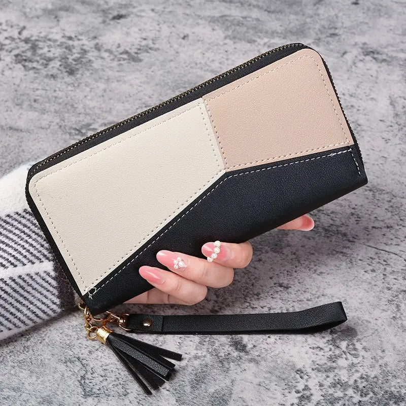 Women's Fashion PU Leather Long Zipper Wallet
