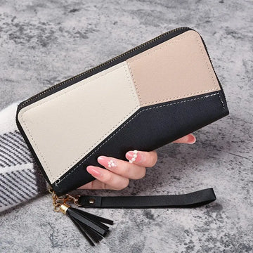 Women's Fashion PU Leather Long Zipper Wallet