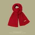 Unisex Winter Warm Knitted Solid Neckerchief Scarf 180x28cm