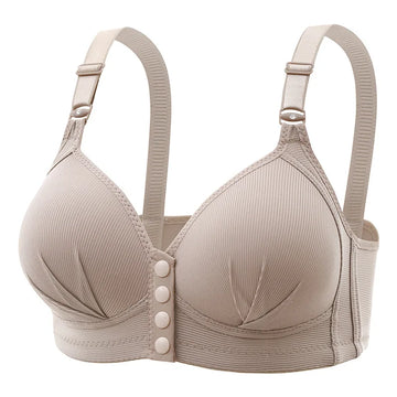 Women's Front Closure Seamless Push Up Bra