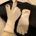 Women's Fashion Plush Warm Knit Velvet Winter Gloves