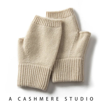 Unisex Knitted Wool Half Finger Winter Gloves