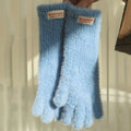 Women's Fashion Plush Warm Knit Velvet Winter Gloves