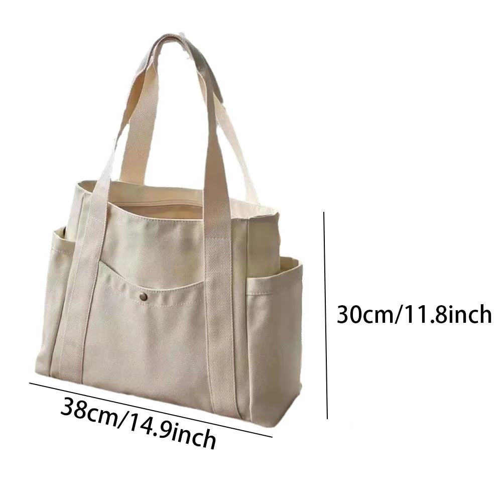 Women's Large Capacity Canvas Shoulder Tote Bag