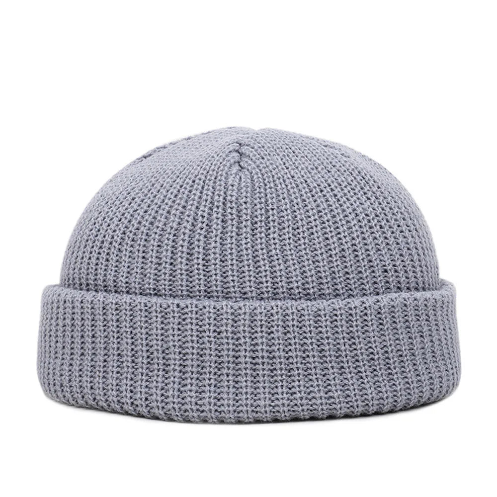 Unisex Solid Knitted Elastic Skull Beanie B0371
