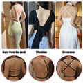 Women's Deep U Plunge Seamless Push Up Backless Bra