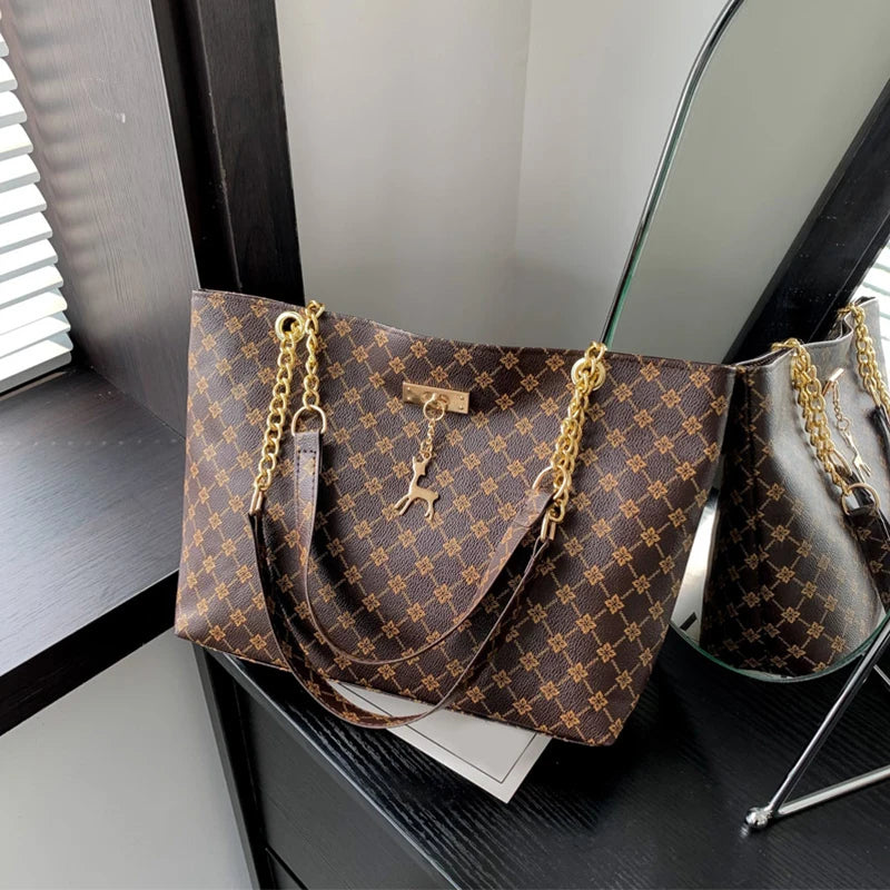 Women's Fashion Soft Leather Large Capacity Shoulder Tote Bag
